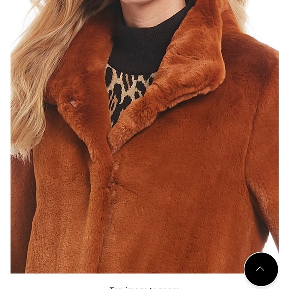 Calvin Klein Stand Collar Faux Fur Coat - Picture 5 of 8